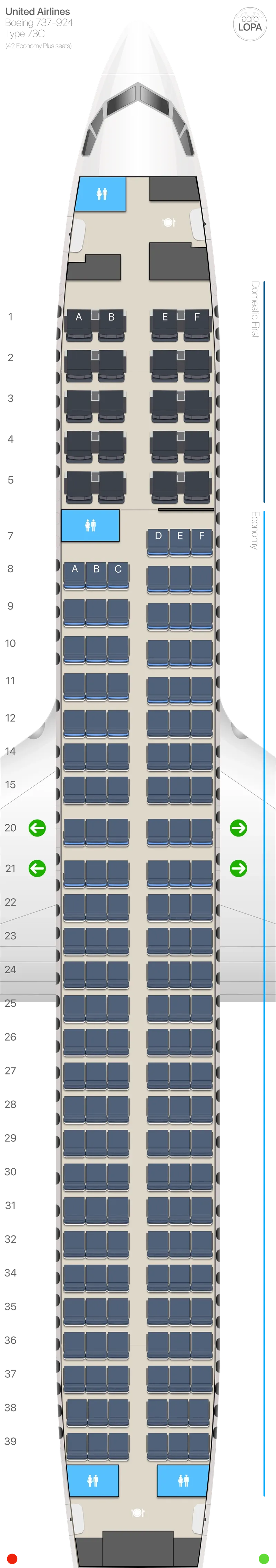 ua-73c-1 seat map