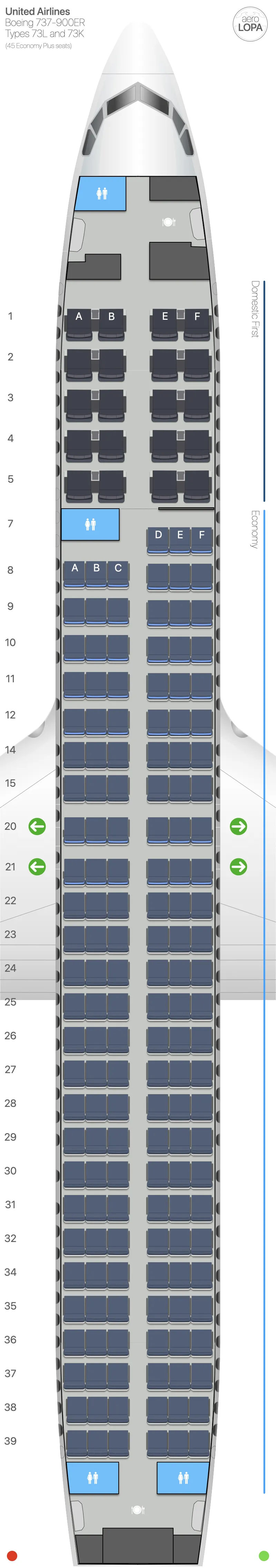 ua-73kl-2 seat map