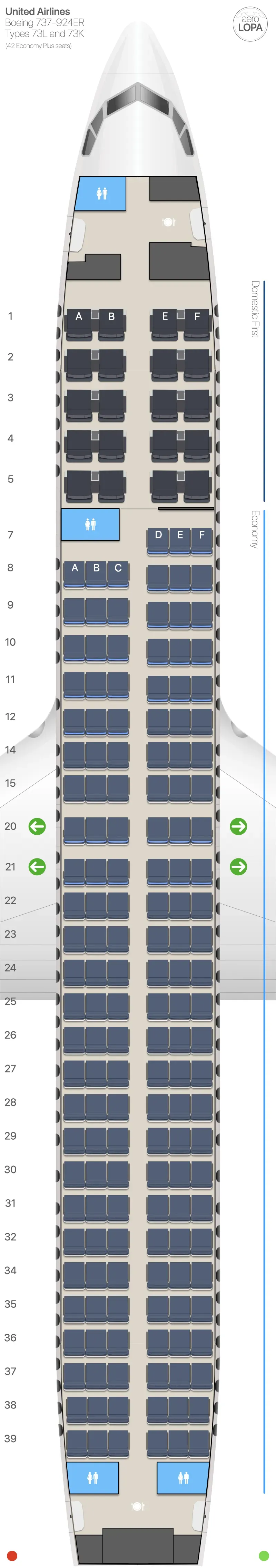 ua-73l-1 seat map