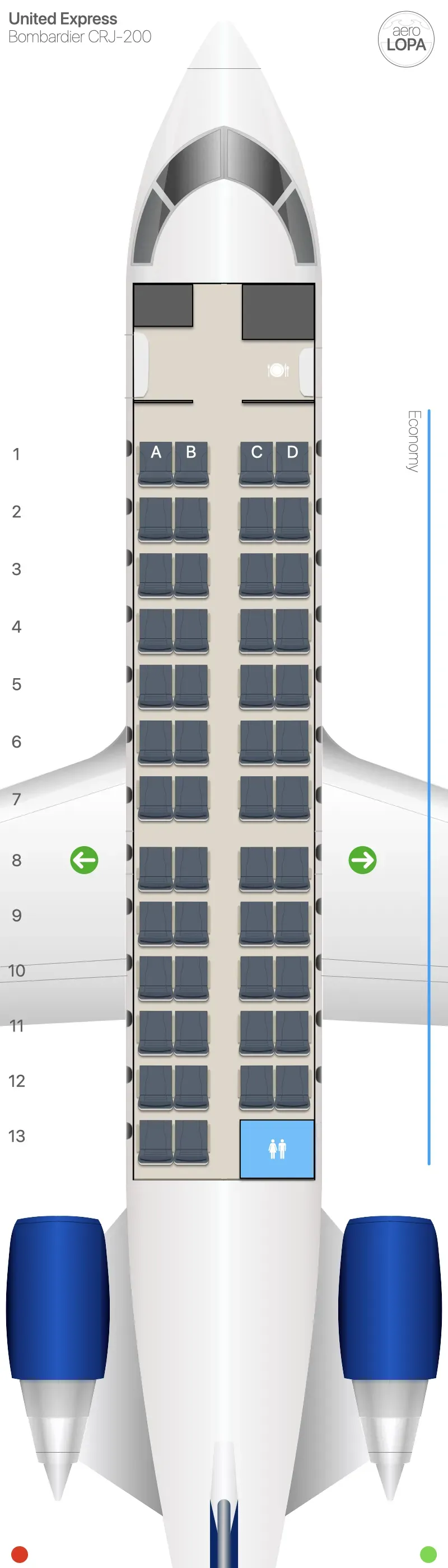 ua-cr2 seat map