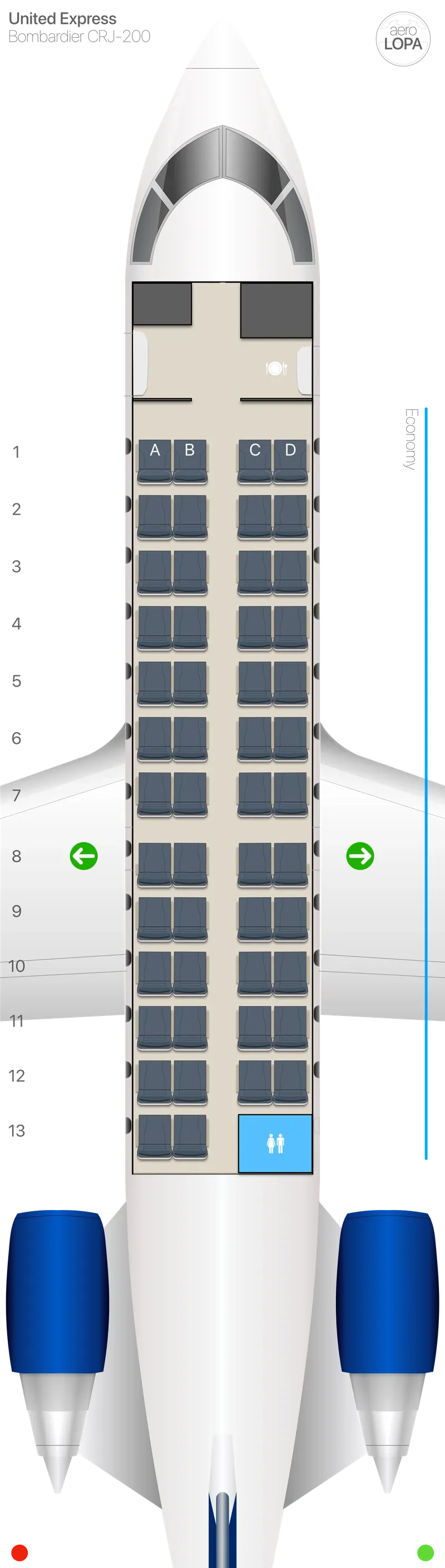ua-cr2 seat map