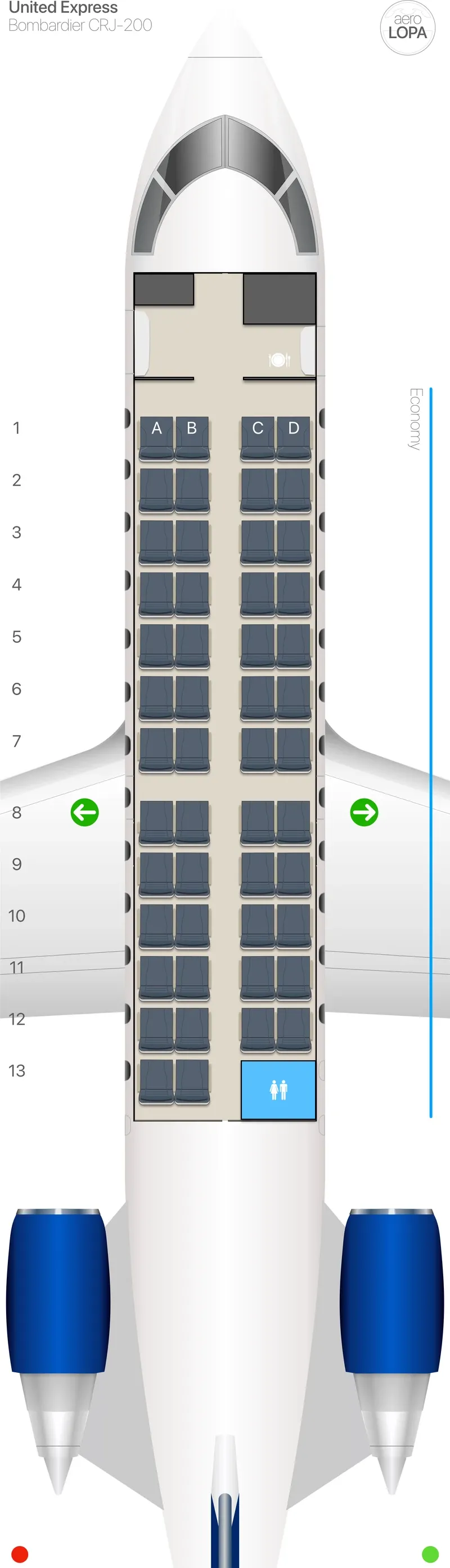 ua-cr2 seat map
