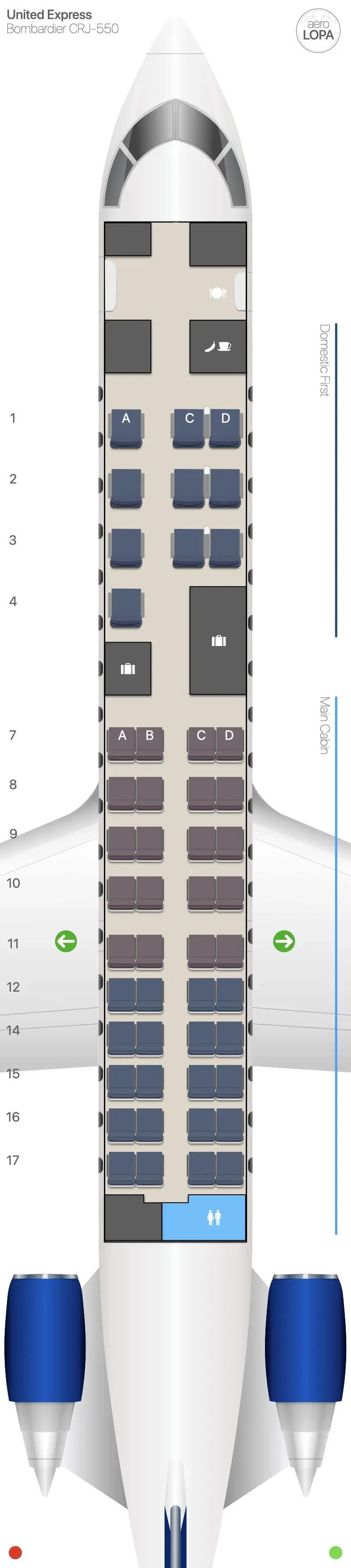 ua-cr5 seat map