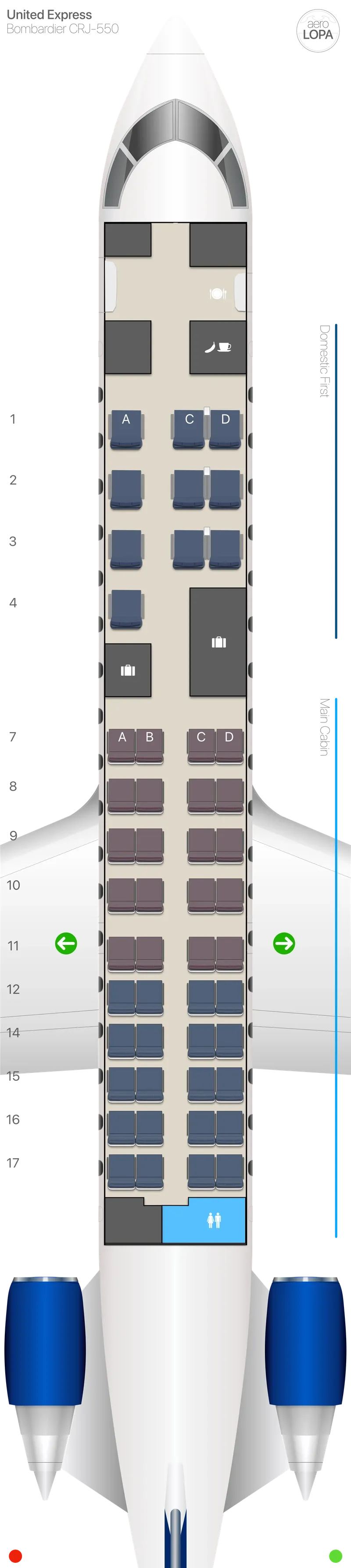 ua-cr5 seat map