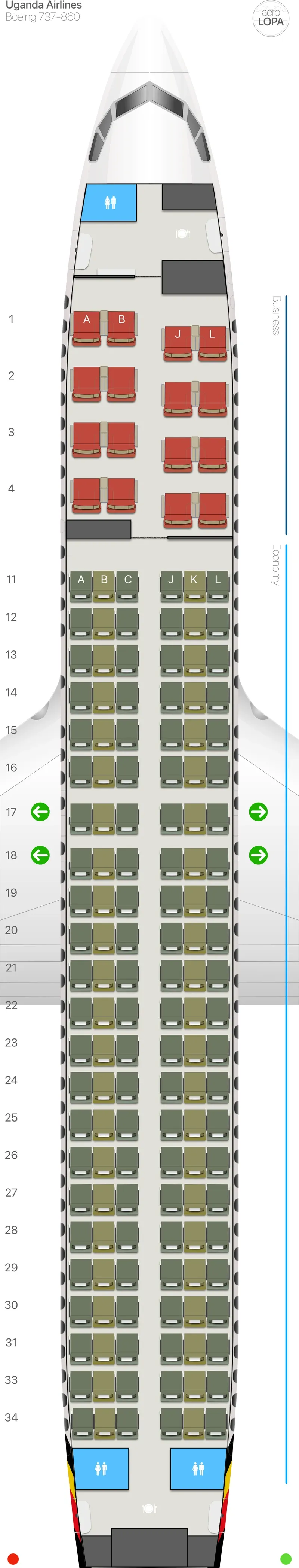 ur-738 seat map