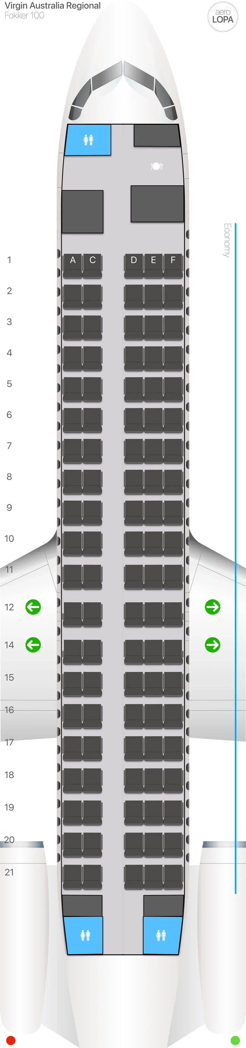 va-100 seat map