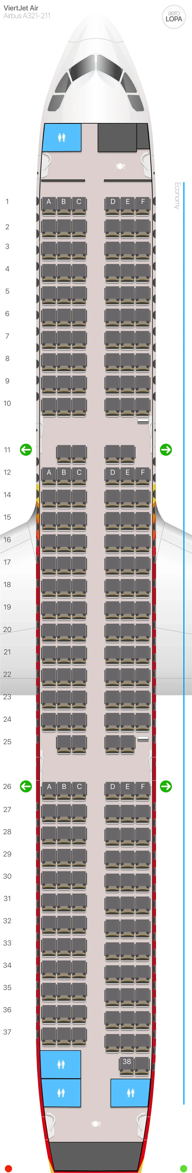 vj-321-1 seat map