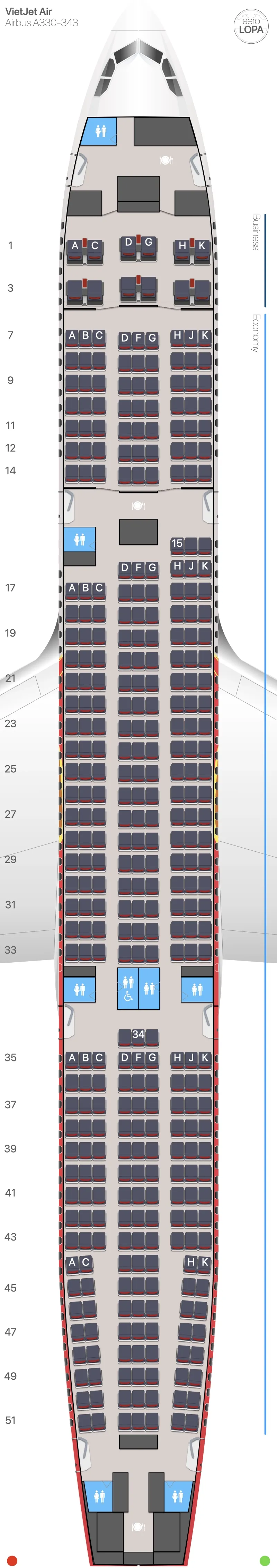 vj-333 seat map