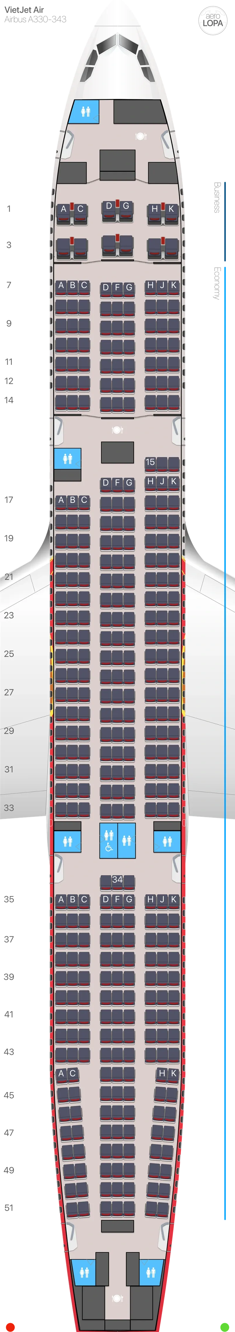 vj-333 seat map