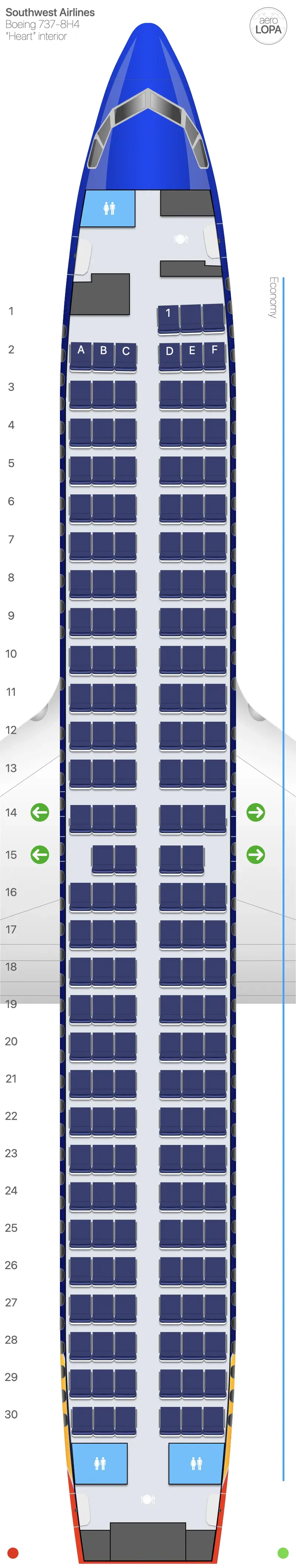 wn-738 seat map