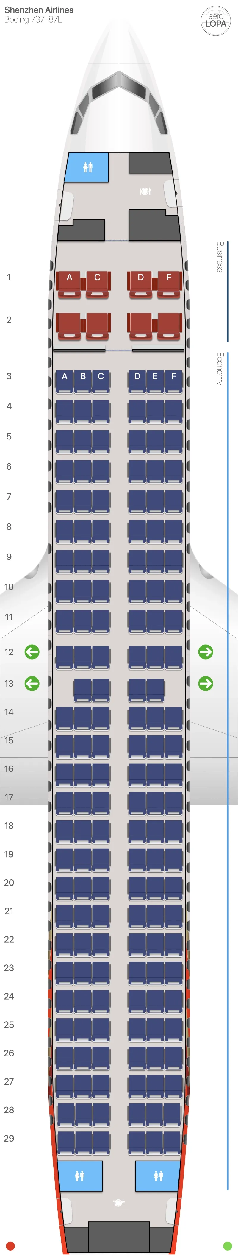 zh-738-1 seat map